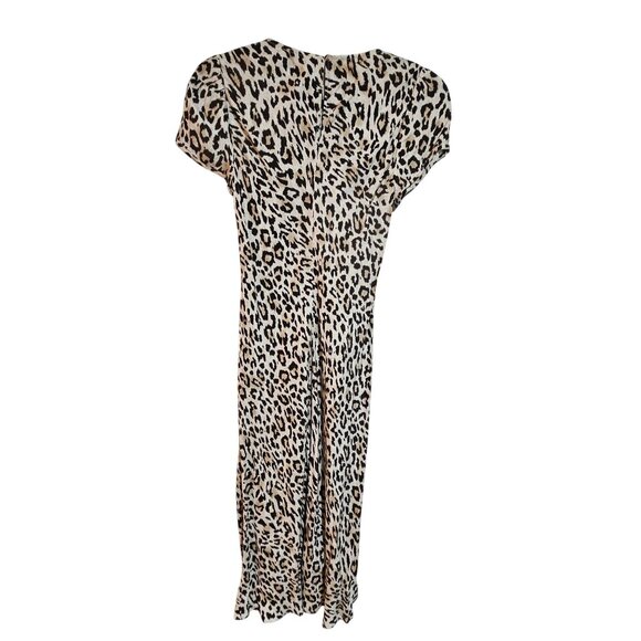 J Crew Leopard Print Midi Dress 6 Animal Print Y2K Quiet Luxury - Picture 4 of 12